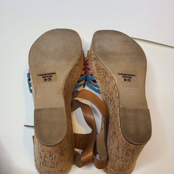 Rue 21 Multi Color Wedge Heels - Picture 5 of 9